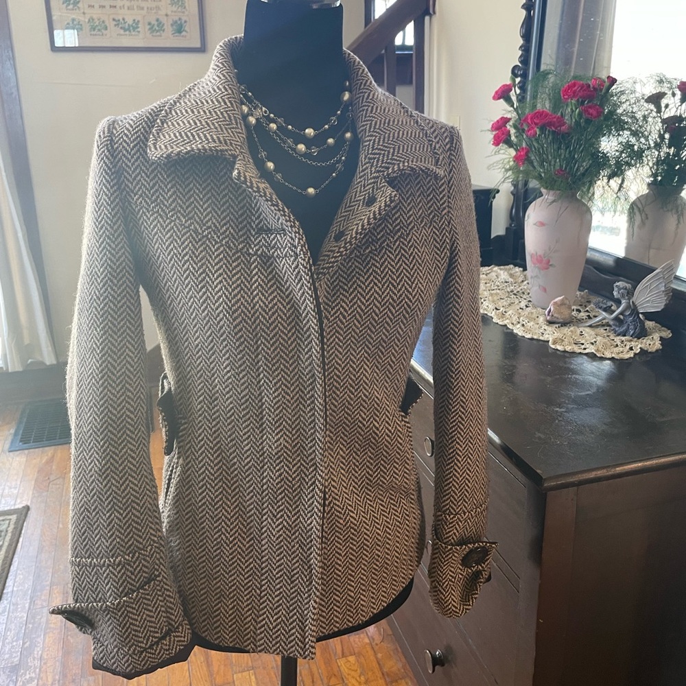 Small Plaid Pea Coat